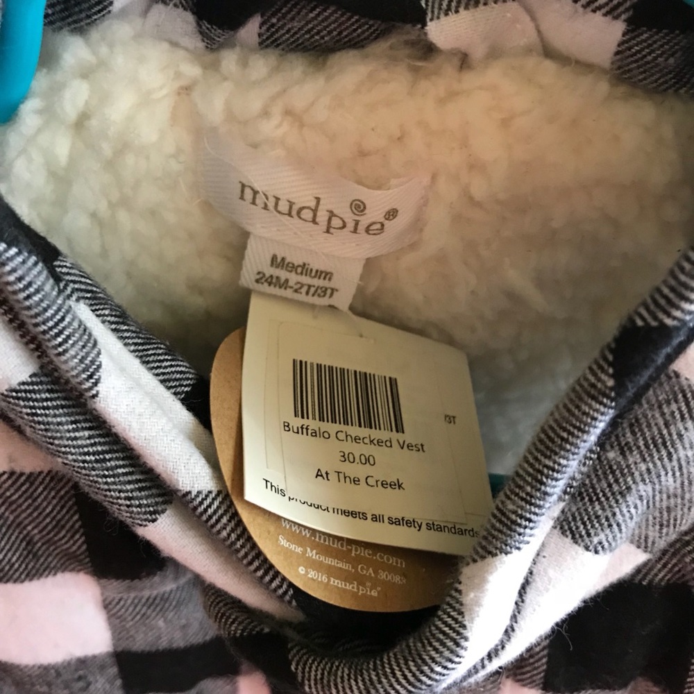 Sherpa lined vest; 2T/3T